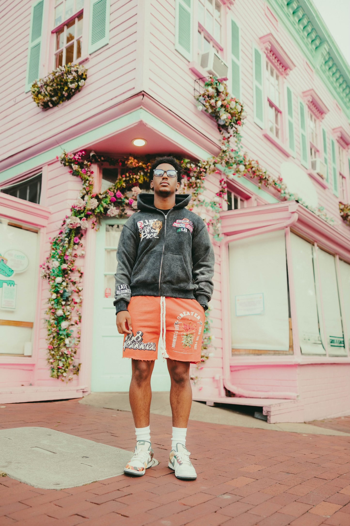 "L8 Bloomer" Sweat Shorts (ORANGE)