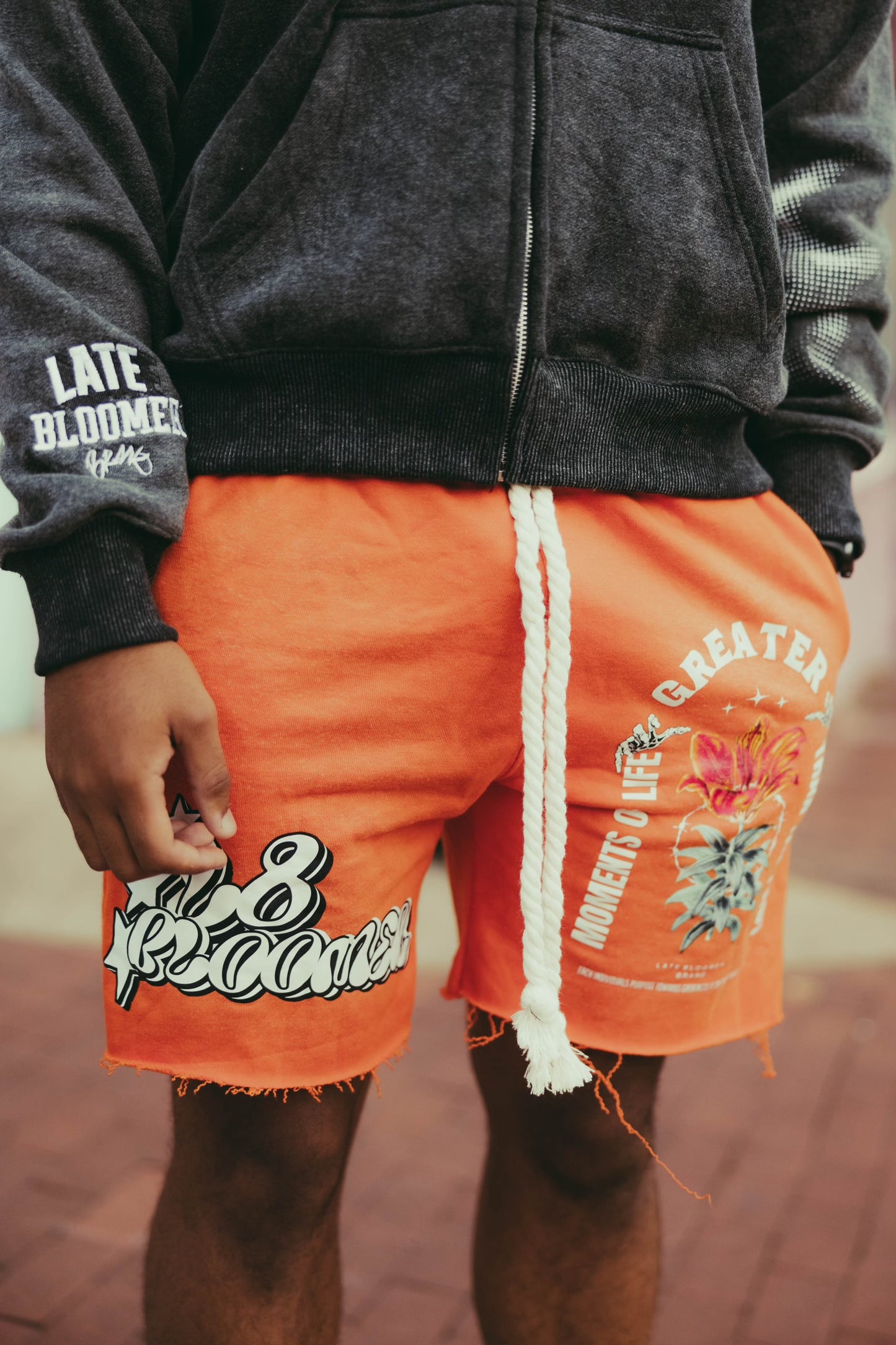 "L8 Bloomer" Sweat Shorts (ORANGE)